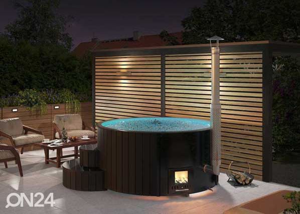 Kümblustünn Delux 200 Black edition integreeritud ahjuga + termokate