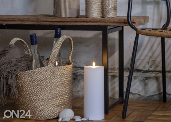 LED küünal Flamme Rak valge h27,5 cm