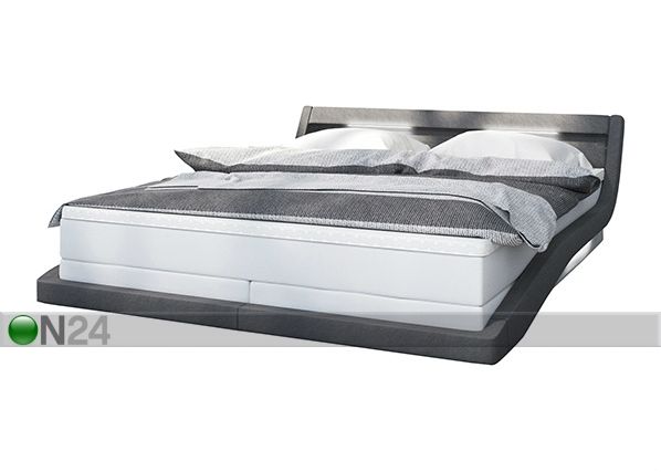 LED valgustusega voodi + madrats 180x200 cm