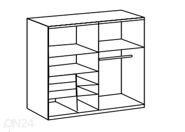 Lükandustega riidekapp Barcelona 225 cm