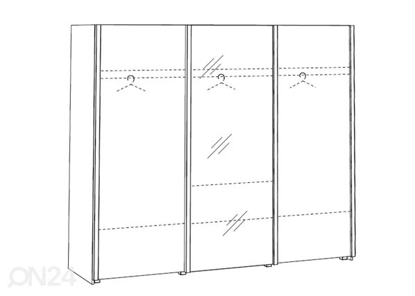 Lükandustega riidekapp Mona