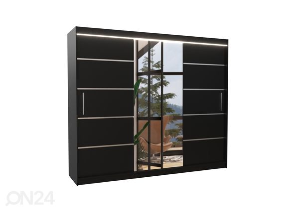 Lükandustega riidekapp Sania I 250 cm + LED