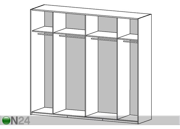 Lükandustega riidekapp Stock