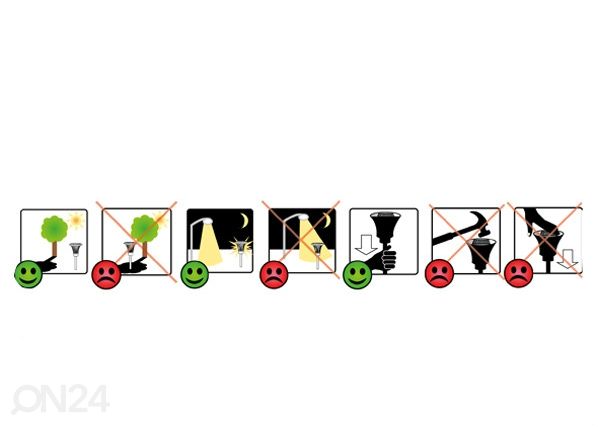 Päikesepaneeliga aiavalgustikomplekt 2 tk
