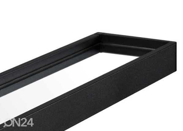 Peegel riiuliga Ø70 cm, must