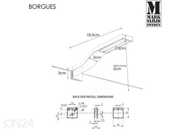 Peeglivalgusti Bourges