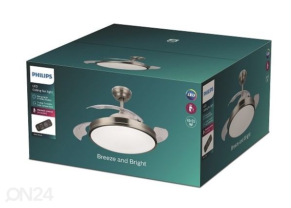 Philips Atlas SSW ventilaatoriga lamp nikkel