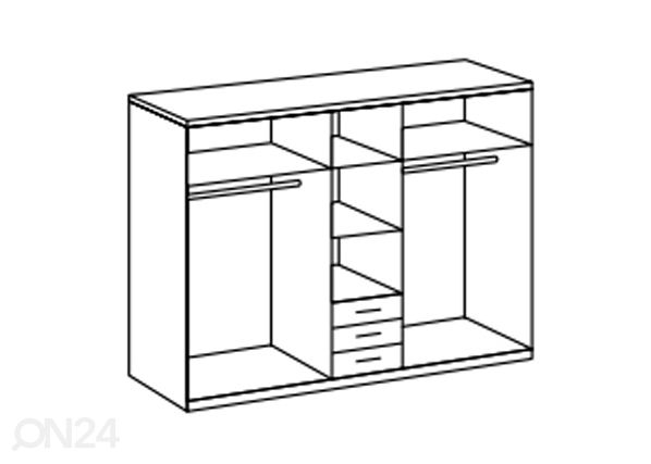 Riidekapp Franka 225 cm
