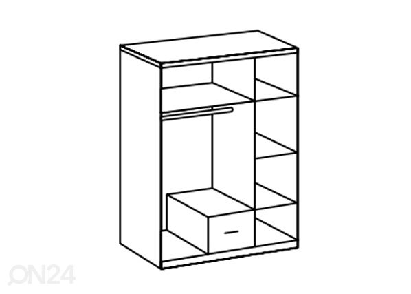 Riidekapp Glasgow 135 cm