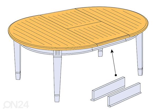 Söögilaua sarjalati pikendused Scandic Home, 2 tk
