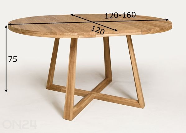 Söögitoakomplekt tammepuidust Merbi 12