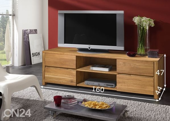 Tammepuidust TV-alus Lausenne mõõdud