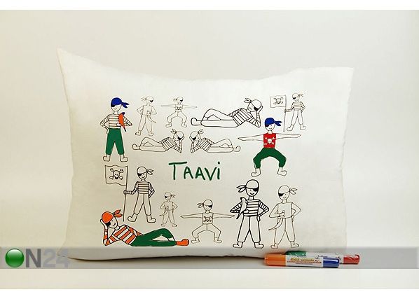 Tekstiilimarkeriga padjapüür piraatidele 50 x 60 cm
