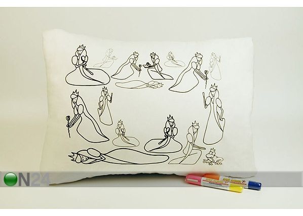 Tekstiilimarkeriga padjapüür printsessidele 50 x 60 cm