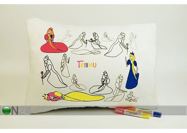 Tekstiilimarkeriga padjapüür printsessidele 50 x 60 cm