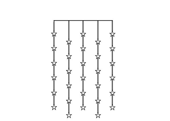 Valguskardin Star 90x120 cm