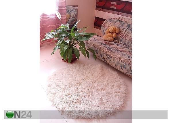Villane vaip Flokati ümmargune 120x120