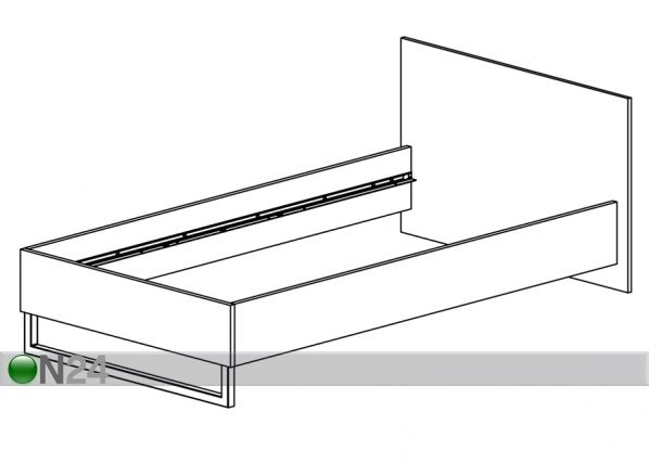 Voodi Style 103x192 cm