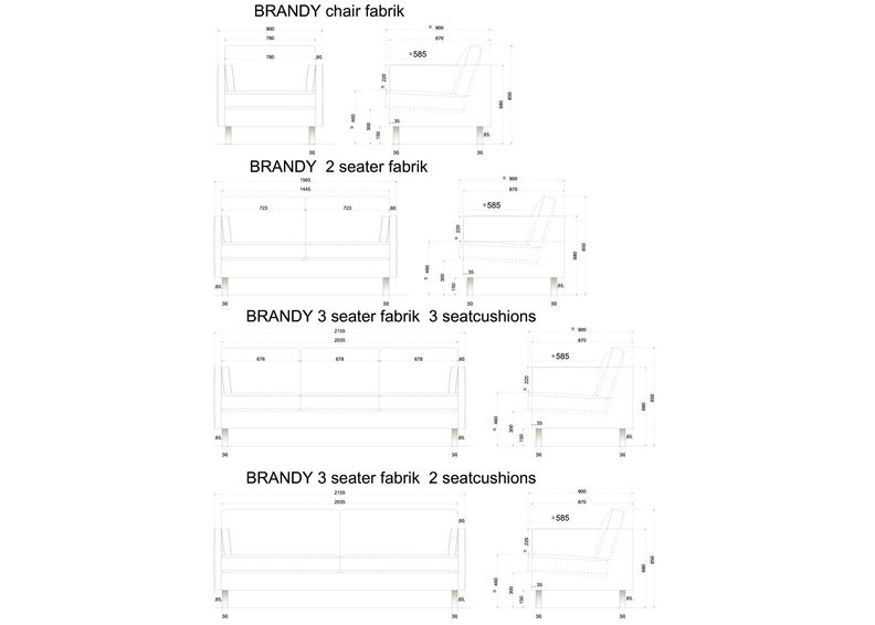 2-kohaline diivan Brandy suurendatud
