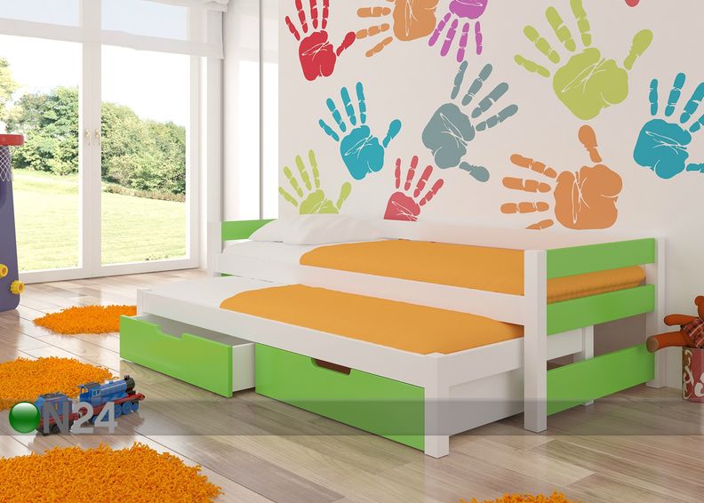 2-kohaline lastevoodi komplekt Duo 90x200 cm suurendatud