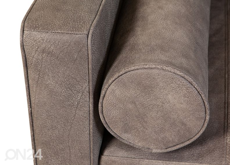 2-kohaline nahkdiivan Cognac suurendatud