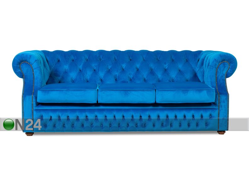 3-kohaline diivan Chesterfield suurendatud