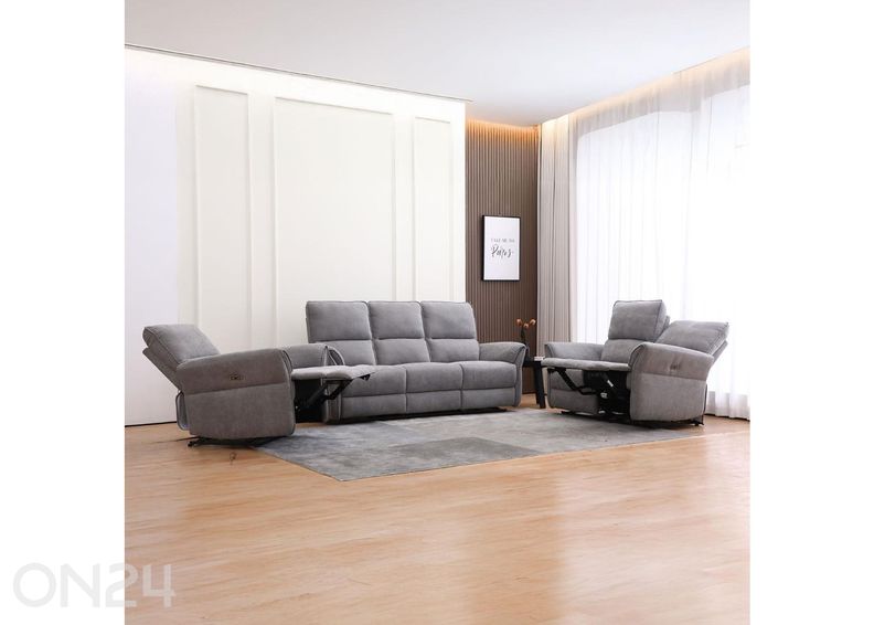 3-kohaline diivan Damika Recliner suurendatud