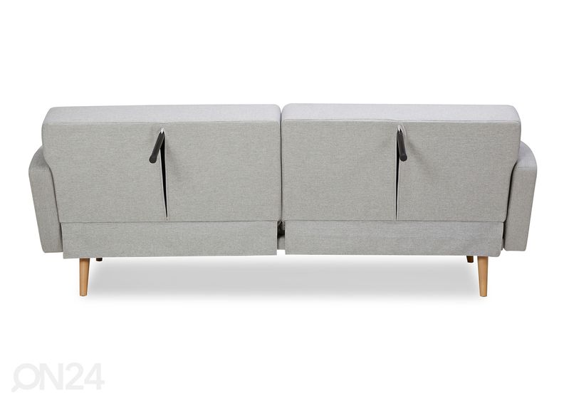 3-kohaline diivanvoodi 86x214 cm, hall suurendatud