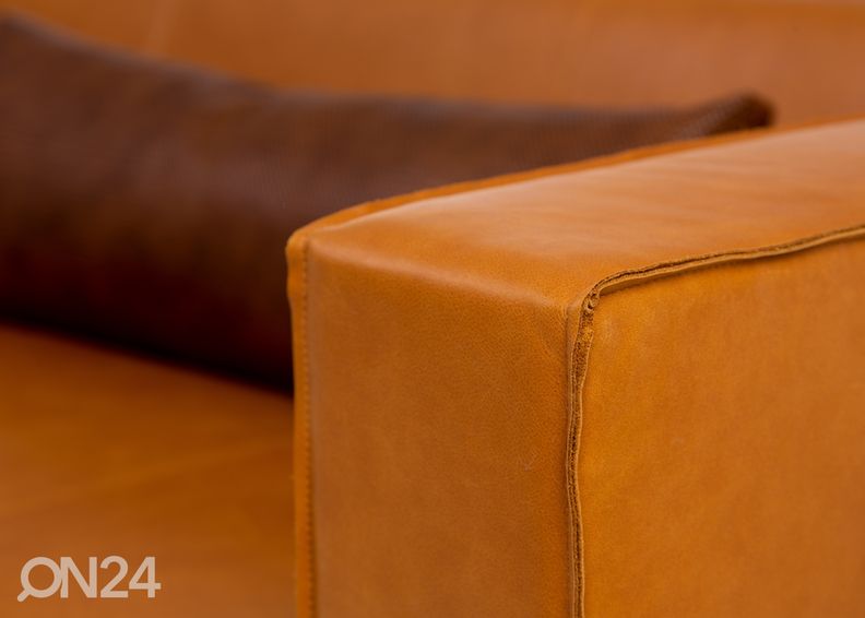 3-kohaline nahkdiivan Office + padjad suurendatud