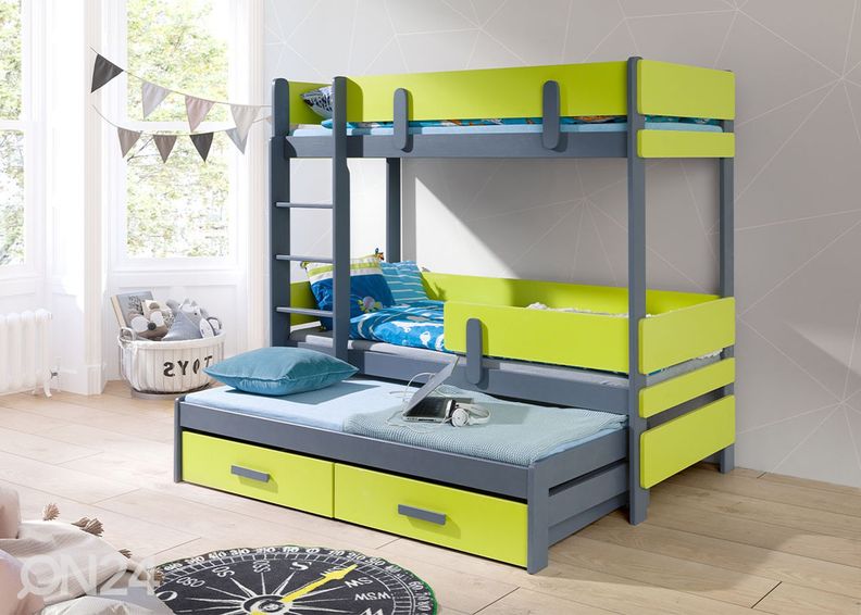 3-kohaline narivoodi 90x200 cm suurendatud