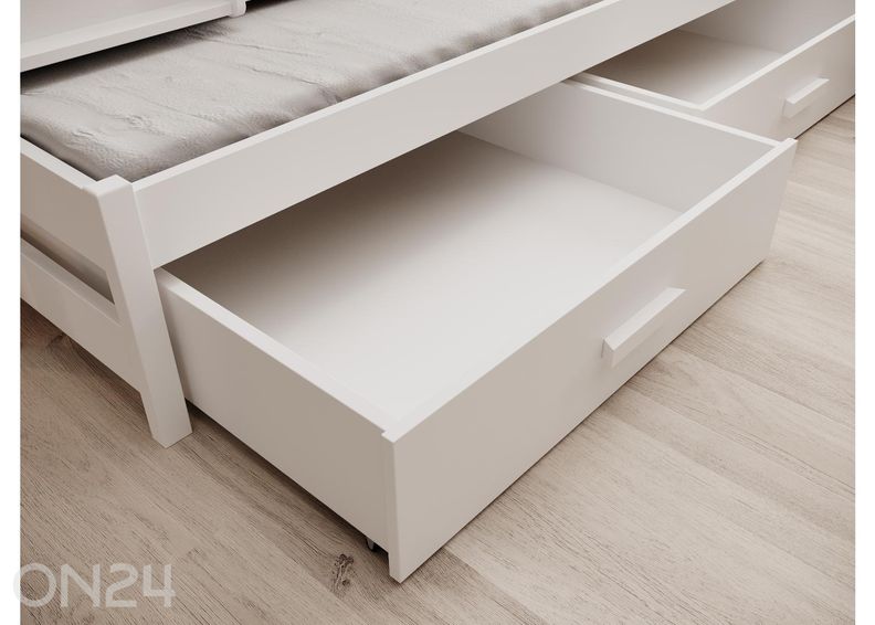 3-kohaline narivoodi komplekt Leia madratsitega 90x200 cm suurendatud