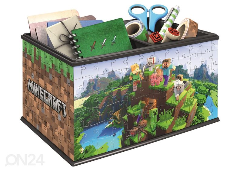 3D pusle hoiukarp Minecraft Ravensburger suurendatud