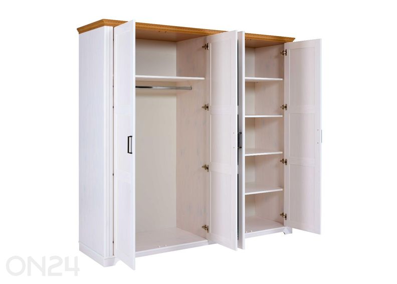 4-uksega riidekapp Maluno 215 cm suurendatud