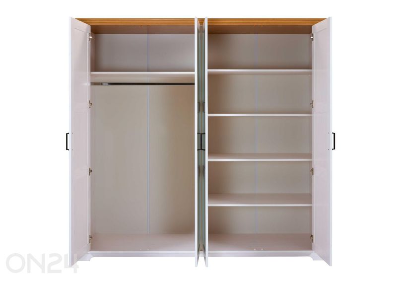 4-uksega riidekapp Maluno 215 cm suurendatud