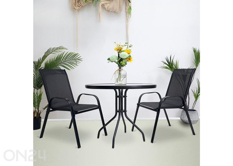 Aialaud Ø90 cm, must suurendatud
