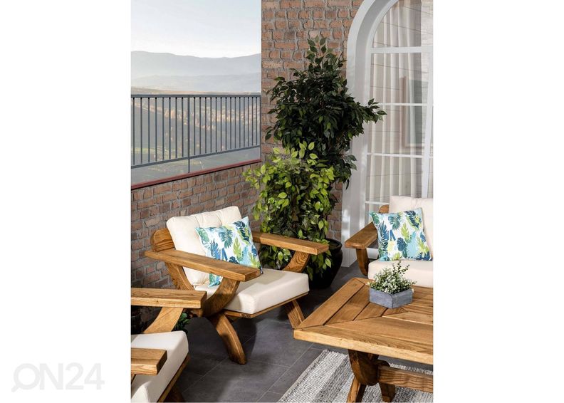 Aiamööbel 2 aiatooli ja laud suurendatud