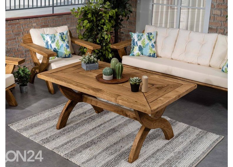 Aiamööbel 2 aiatooli ja laud suurendatud