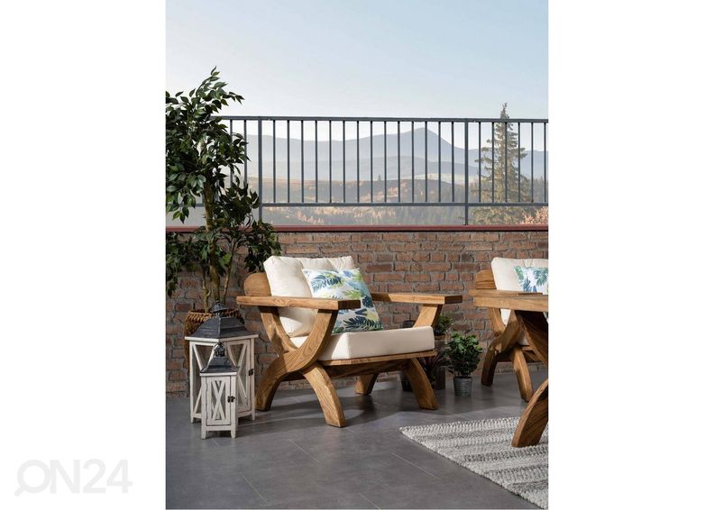 Aiamööbel 2 aiatooli ja laud suurendatud