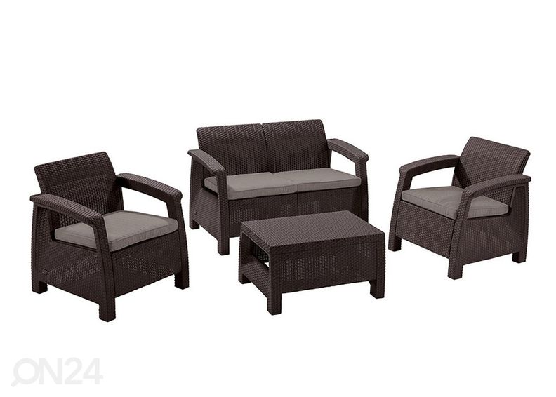 Aiamööbel Keter Corfu, pruun suurendatud