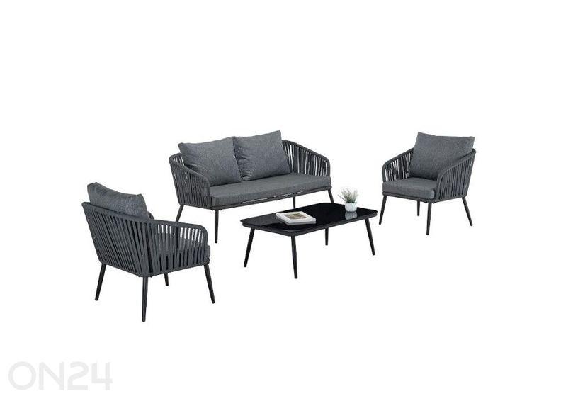 Aiamööbel Verona laud+diivan+2 tooli suurendatud