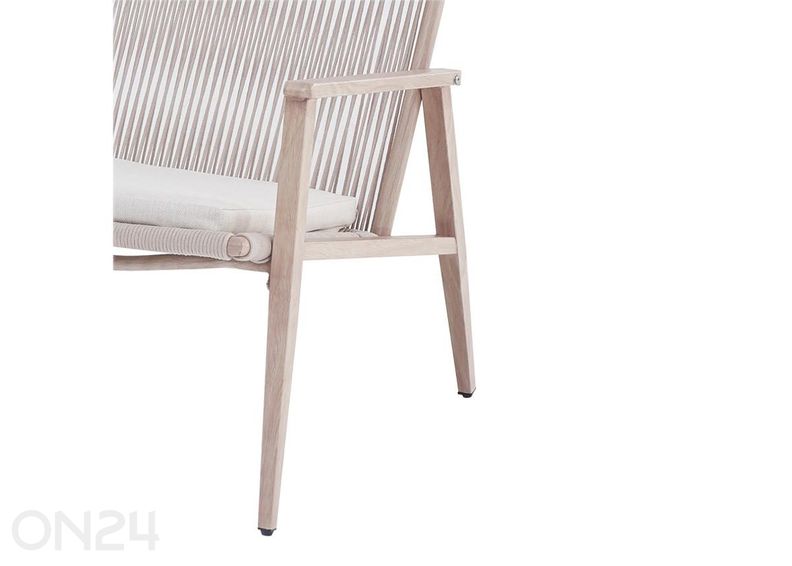 Aiamööbli komplekt Pisa laud+2 tooli, hall suurendatud