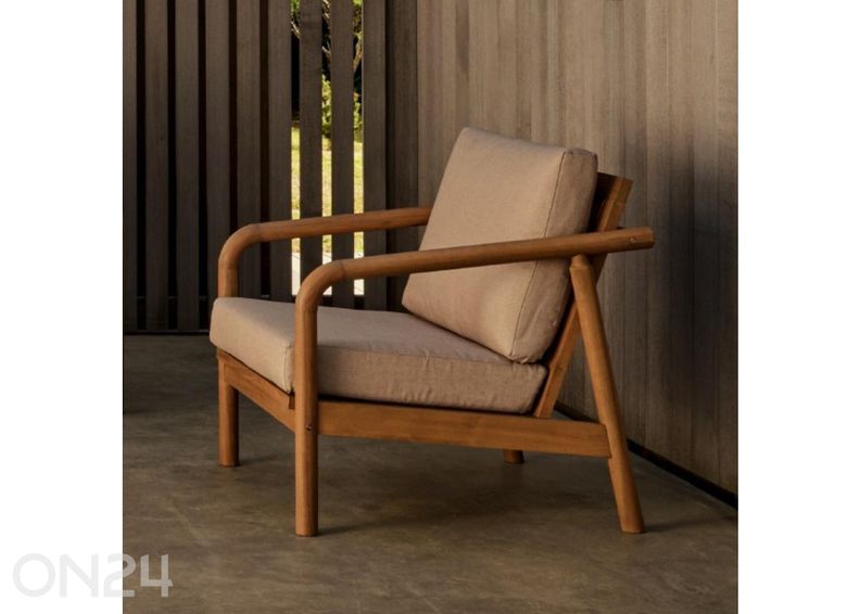 Aiamööbli komplekt William laud+2 tooli+diivan, hall suurendatud