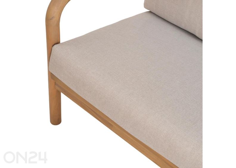 Aiamööbli komplekt William laud+2 tooli+diivan, hall suurendatud