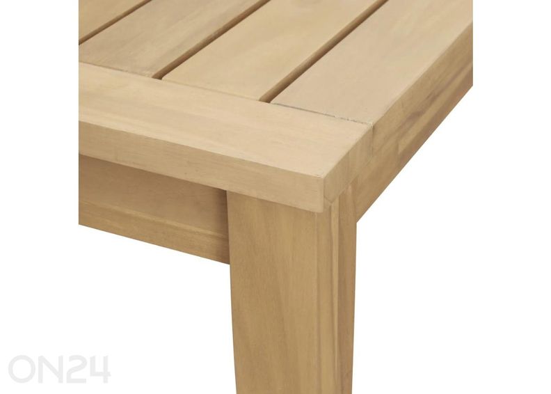 Aiamööbli komplekt Zamora laud+2 tooli+diivan, kreem suurendatud