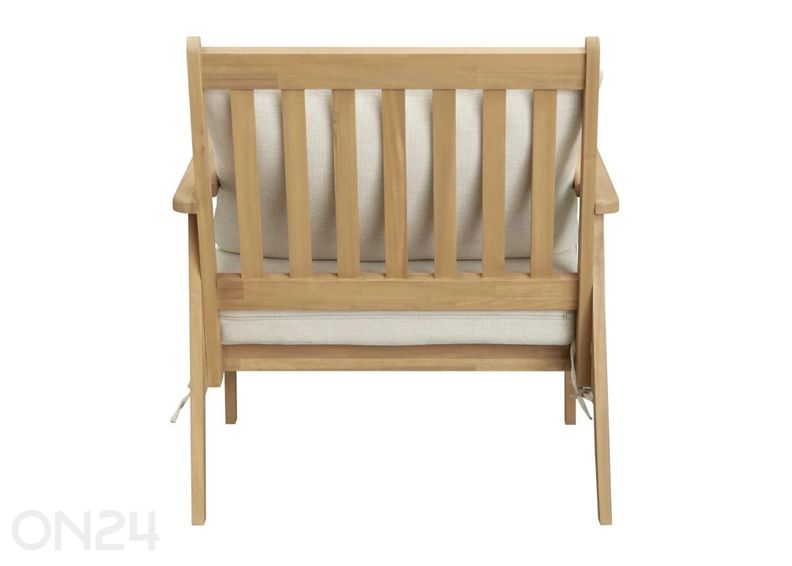 Aiamööbli komplekt Zamora laud+2 tooli+diivan, kreem suurendatud