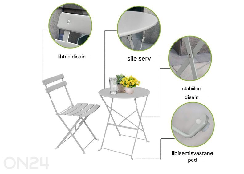 Aiamööblikomplekt Orion suurendatud