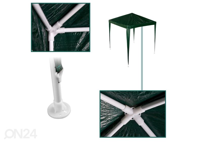 Aiapaviljon 1,9x1,9 m suurendatud