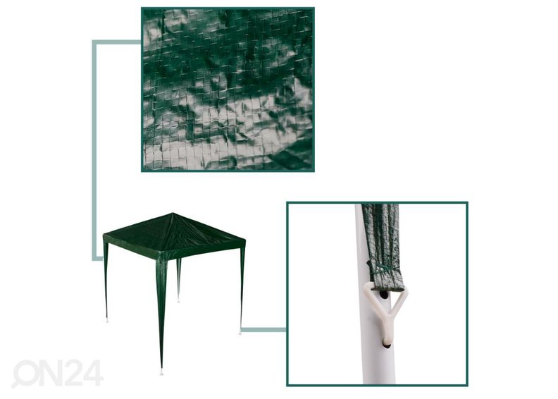 Aiapaviljon 1,9x1,9 m suurendatud