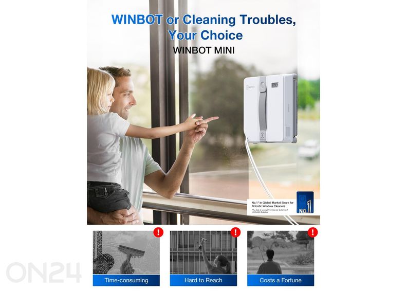 Aknapesurobot Ecovacs Winbot Mini suurendatud