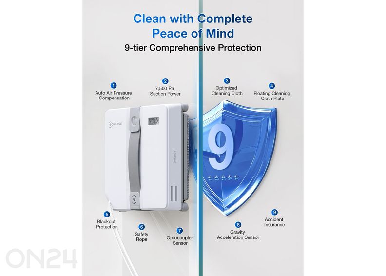 Aknapesurobot Ecovacs Winbot Mini suurendatud